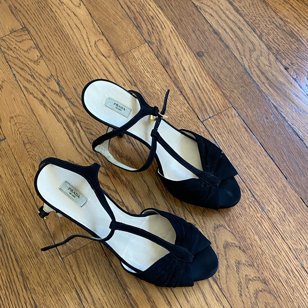 Vintage Prada suede sandals 7.5
